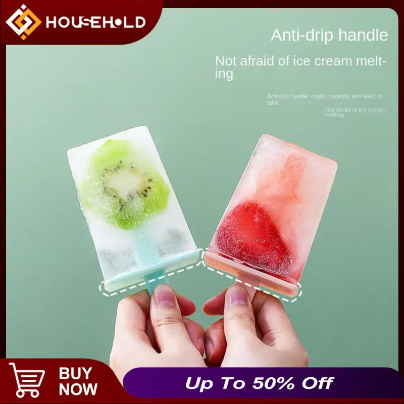 

Food-grade Fruit Juice Ice Maker Without Peculiar Smell Independent Division Homemade Dessert Freezer Plastic Anti-drip Handle