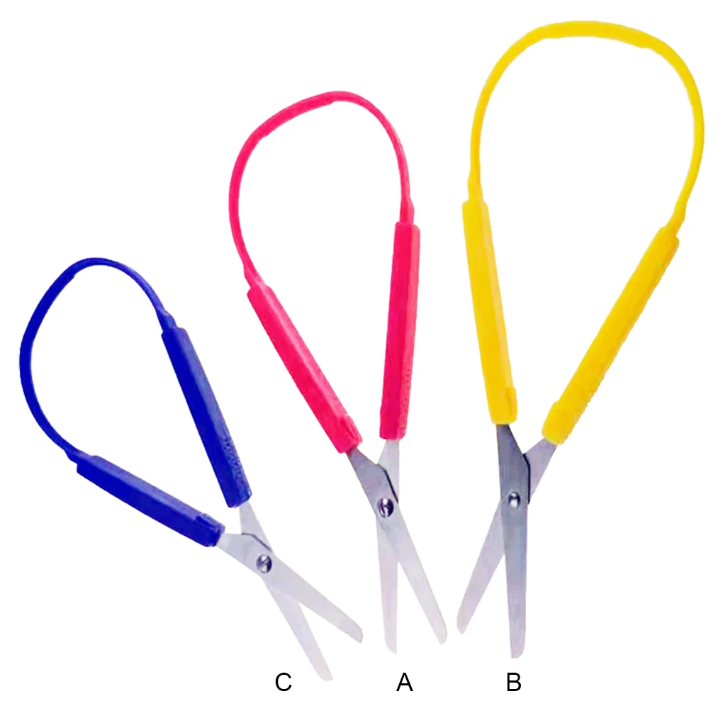 

Safety Scissor Elastic Stationery Scissors Handicraft Accessories Self-Opening DIY Crafting Tool Office Paper Shear