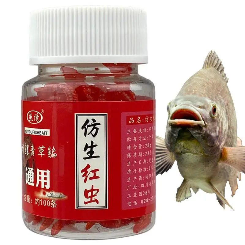

Fishing Worms Lures Soft Fishing Bait With Stretchy Stretchy Bionic Lure Silicone Red Worm/Earthworm Lures Baits Fake Fish