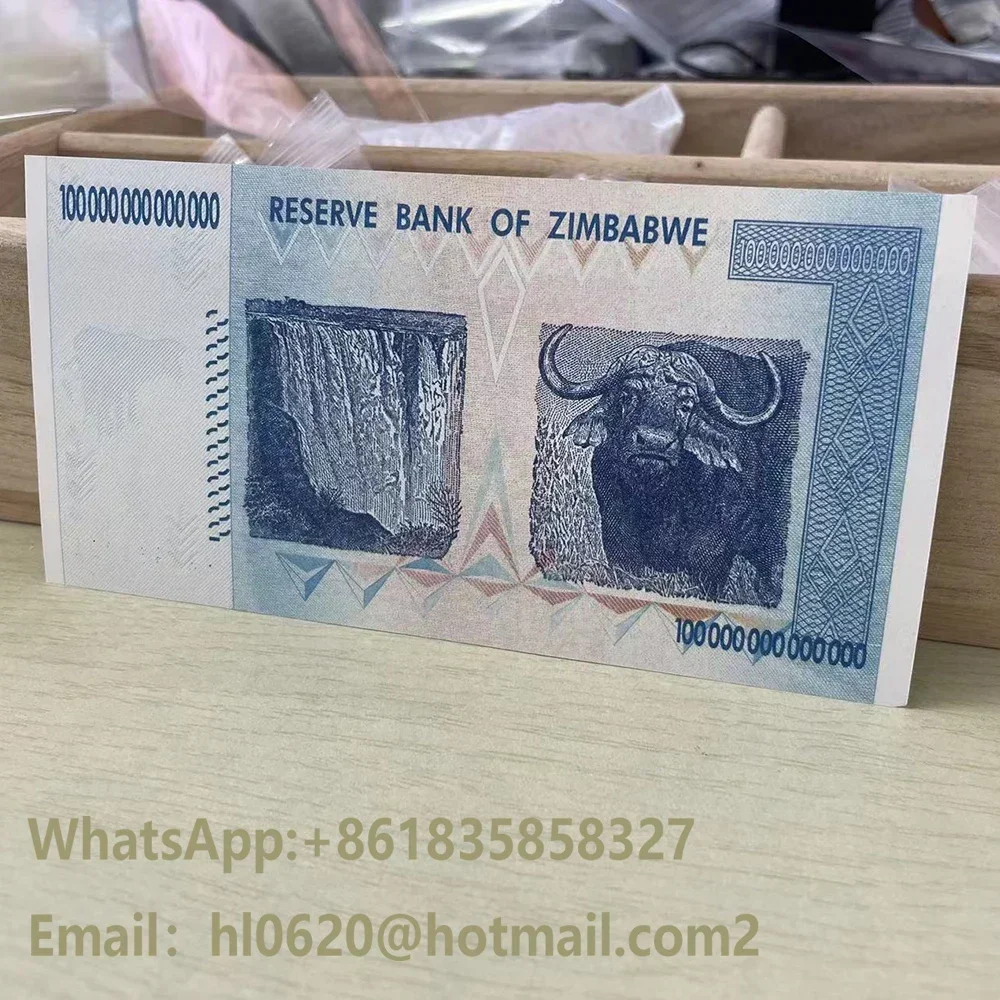1000 шт./кор. банкнота Zimbabwe One Trillion Dollars с УФ-поддельным серийным номером бумажная