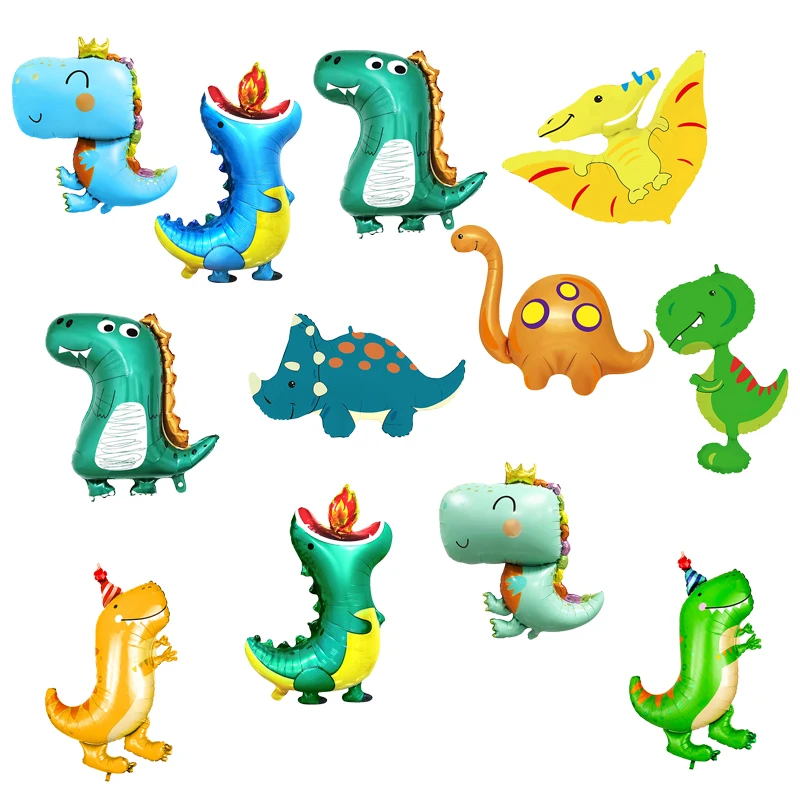 

Фольгированные воздушные шары в виде джунглей, динозавров, украшение для вечеринки в честь Дня Рождения, гелиевые надувные игрушки для дете...
