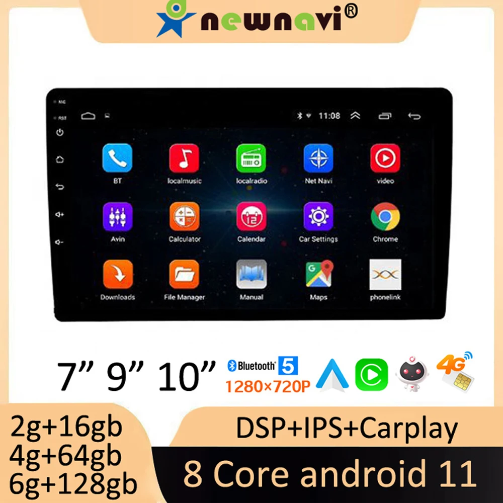 

8G 128G 2din Car Android Radio Multimedia Player 7/9/10" GPS for Toyota Volkswagen Hyundai Nissan Kia Renault Suzuki Lada