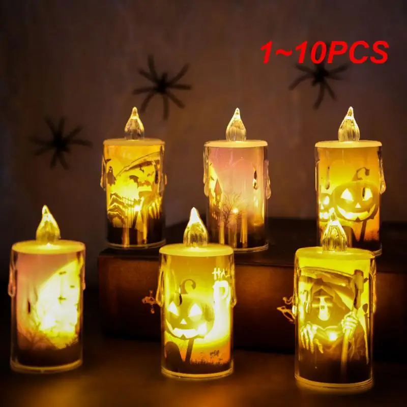 

1~10PCS Led Electronic Light Smooth Surface Halloween Decoration Trick Or Treat Decoration Party Decoration Holiday Lighting