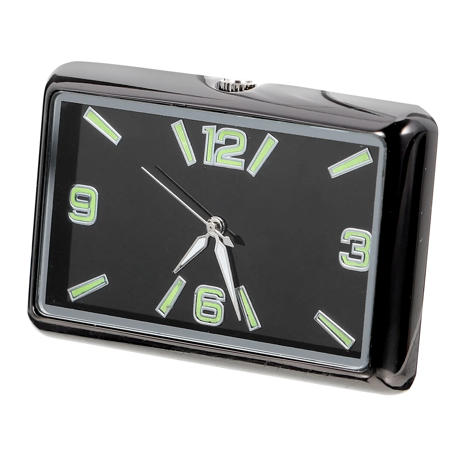 

Adhesive Analog Clock Car Dashboard Tiny Clock Square Clock Ornament for Car