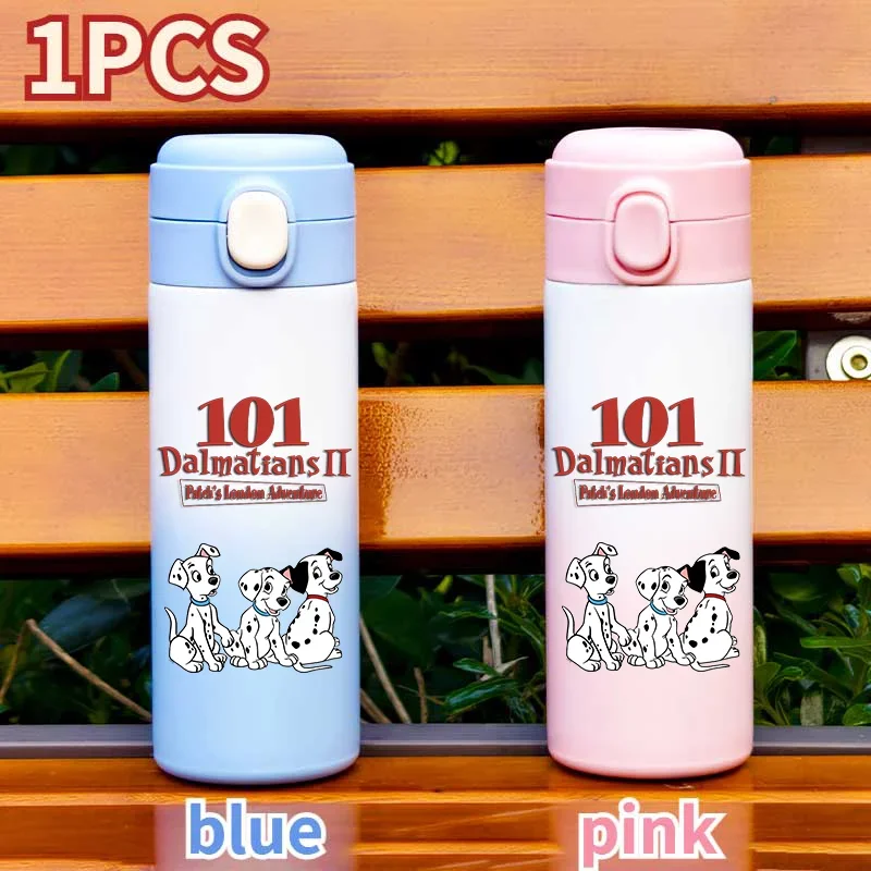 420ML Cartoon 101 Dalmatians Gradient Color Insulated Cup Outdoor Leak Proof Water Portable Drinking Bottle
