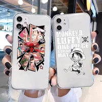 one piece anime phone cases for iphone 12 11 pro max 6s 7 8 plus xs max 12 13 mini x xr se 2020 transparent fundas cover
