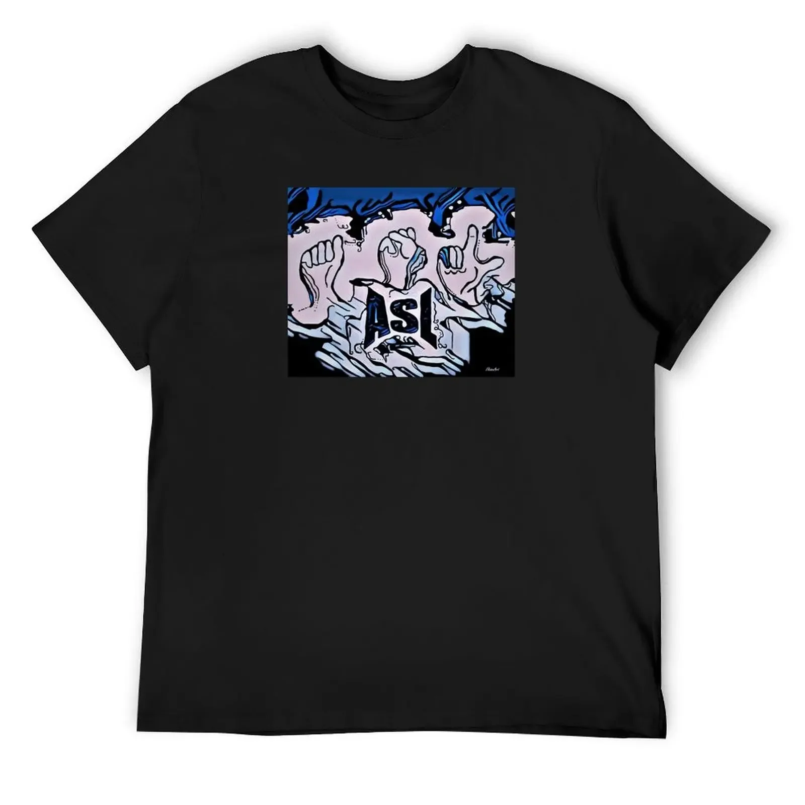 ASL T-Shirt милые топы мужская одежда дизайнерская