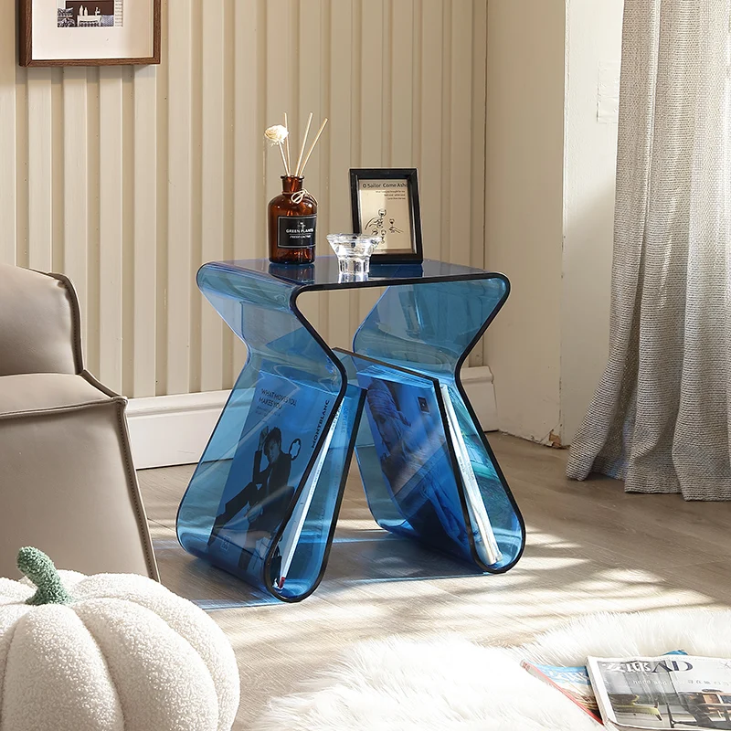 

Прозрачный акриловый журнальный столик, домашний зеркальный роскошный боковой стол, многофункциональные письменные столы для комнаты, минималистичный прикроватный столик для спальни
