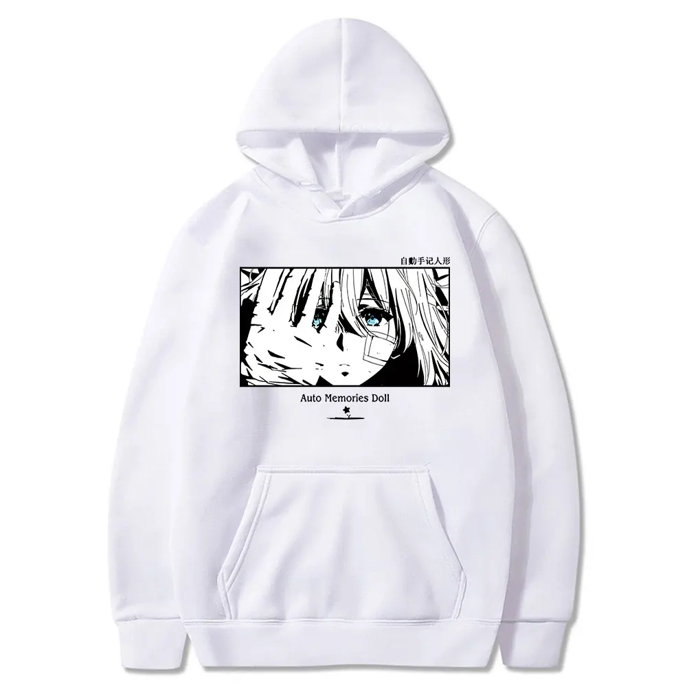 

Boy Clothes LOOSE Streetwear Japanese Anime Violet Evergarden Funny Comics Hoodies Unisex Manga Graphic Streetwear Sweatshirt Wi
