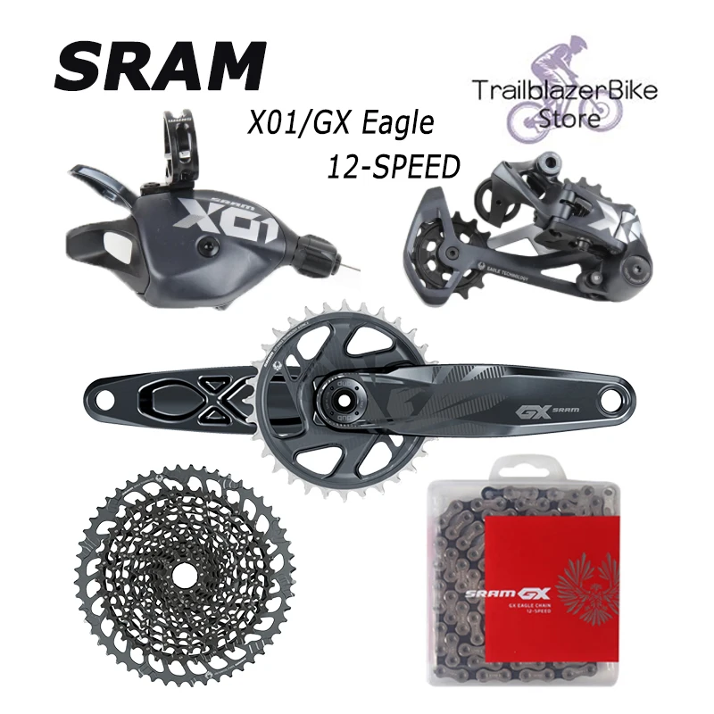 

SRAM X01 GX EAGLE 1x12 12 Speed Groupset Dub Kit 32T 34T Trigger Shifter Rear Derailleur 10-52T XG-1275 Cassette Chain Crankset