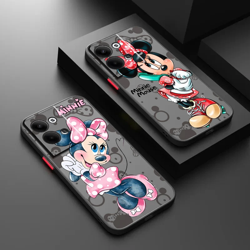 

Cartoon Minnie Cute For OPPO Realme GT Neo Q5 Q3S Q3T Master 8 7 6 Lite Pro Frosted Translucent Hard Phone Case Fundas