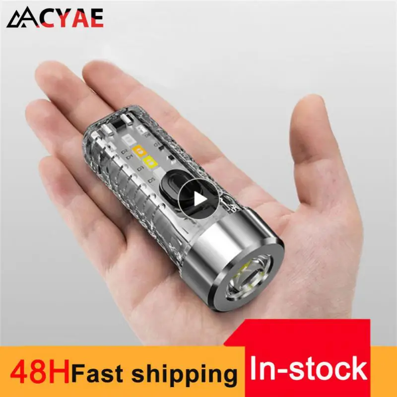 

1~10PCS Different Lighting Mode Rechargeable Strong Light Flashlight Red Blue Flash Camping Light Portable High-quality