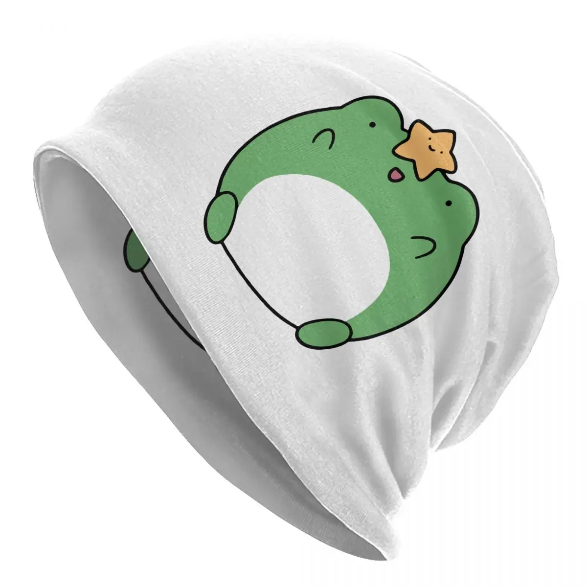 

Star Frog Kawaii Animals Caps Amphibians Casual Adult Outdoor Skullies Beanies Hats Spring Warm Dual-use Bonnet Knit Hat