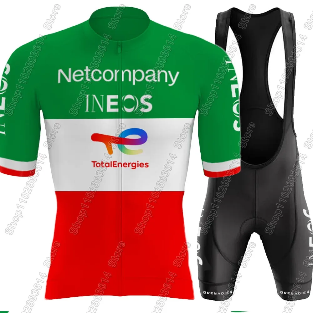 Комплект велоформы Netcompany-INEOS 2026 для сборной Италии: мужская футболка с короткимдлинным рукавом, шорты на лямках, костюм для шоссейного велосипеда, велоформа для MTB (art.: 3920d8d2ff3f6) - 3920d8d2ff3f6