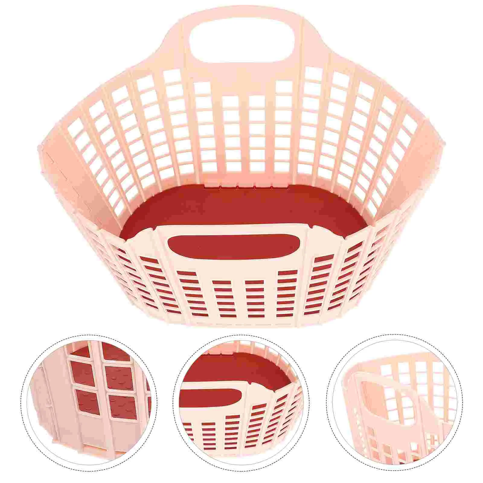 

Basket Storage Plastic Shopping Shower Vegetable Tote Picnic Handle Laundry Snacks Fruits Organizer Market Desktop Grocery