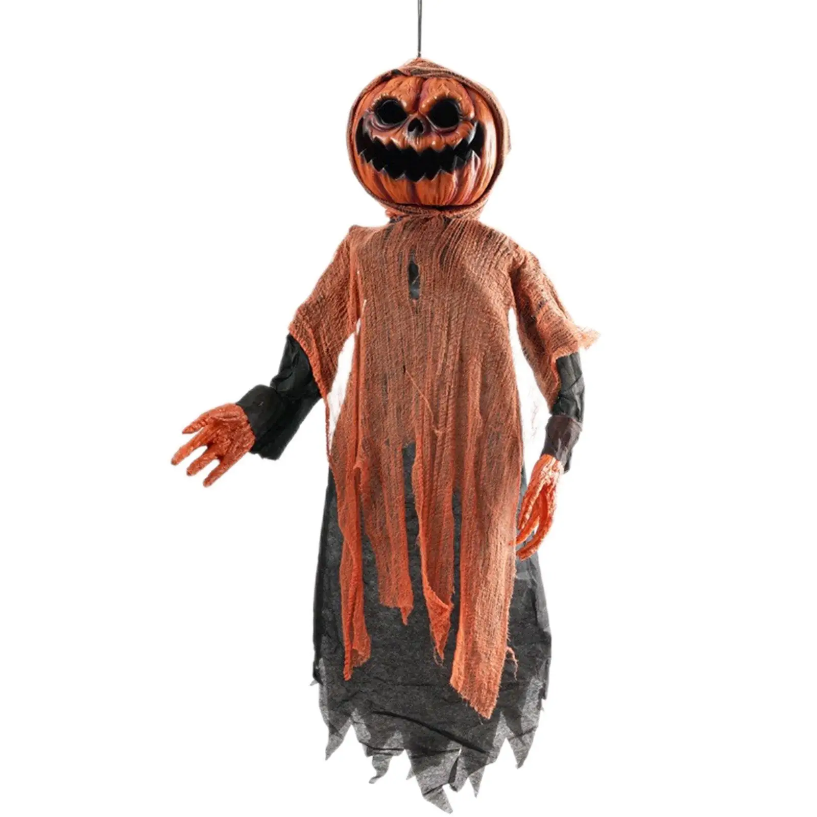 

Halloween Pumpkin Head Flying Scarecrow Outdoor Garden Wacky Hanging Pastoral Protection Scarecrow Home Yard Decoration