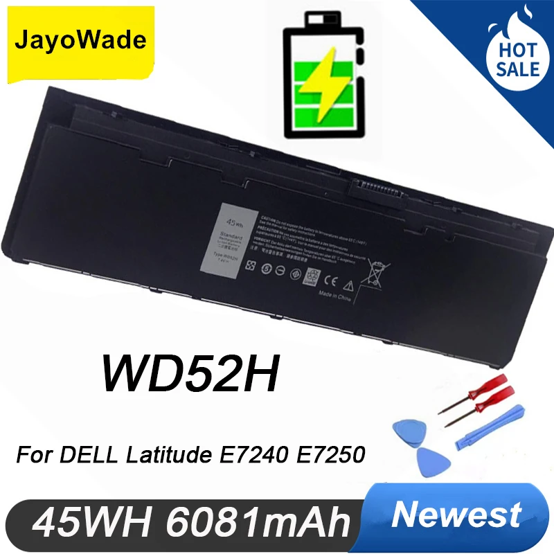 

Новый аккумулятор WD52H VFV59 для ноутбука DELL Latitude E7240 E7250 Series W57CV 0W57CV GVD76 VFV59 45WH 52WH WD52H