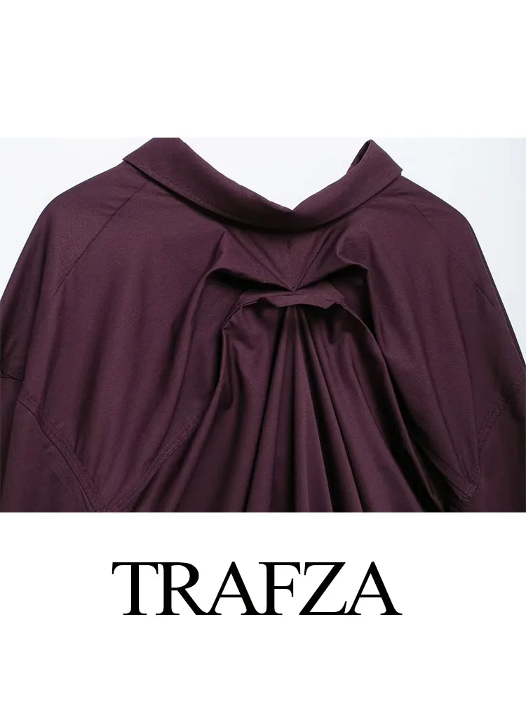 Блузка женская однотонная на пуговицах с отложным воротником и длинными