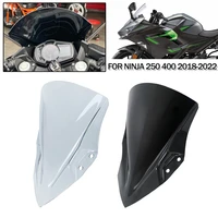 motorcycle double bubble flyscreen windshield for kawasaki for ninja400 for ninja 250 400 2018 2021 2022 fairing wind deflectors