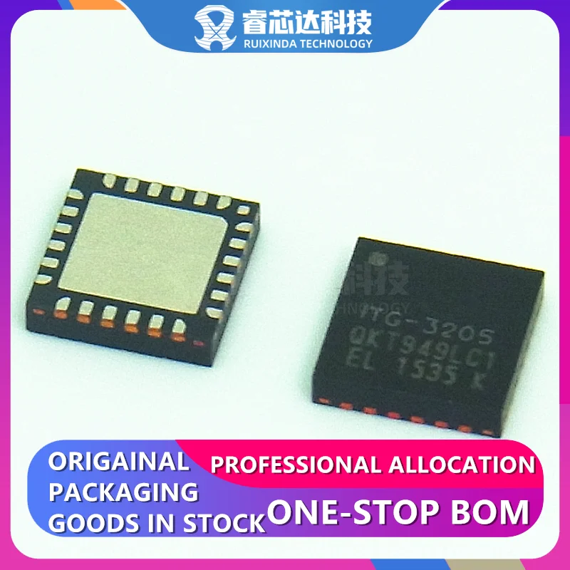 

RXDNA ITG-3205 QFN24 ITG3205 Gyroscope X (Pitch), Y (Roll), Z (Yaw) ±2000 5Hz ~ 256Hz I²C, SPI 24-QFN (4x4) original genuine