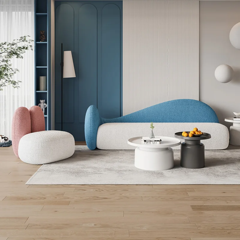 

Nordic Style Stretch Sofa Velvet Relax Modern Unusual Couch Modular Luxury Designer Ergonomic Canape Salon Living Home Furniture