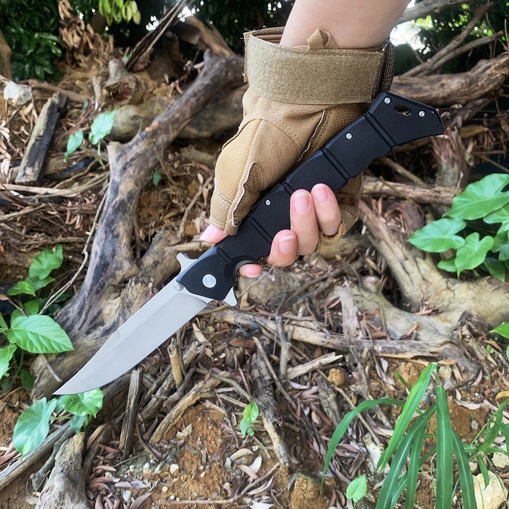 Холодный большой складной нож LU/ZON 8Cr13MoV стальной уличный охотничий для выживания