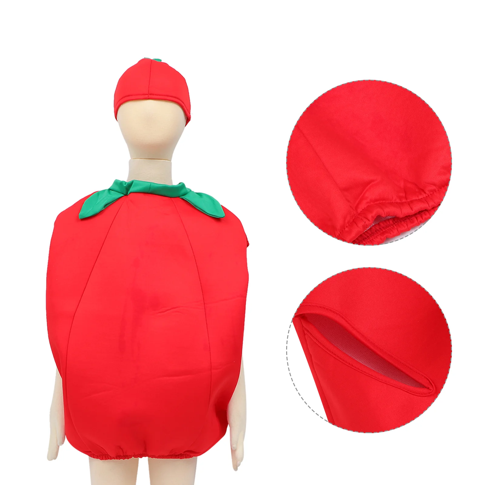 

Tomato Kids Clothes Cosplay Costume Unisex Dress Props Festival Costumes Stage Performance Baby Suits Boys