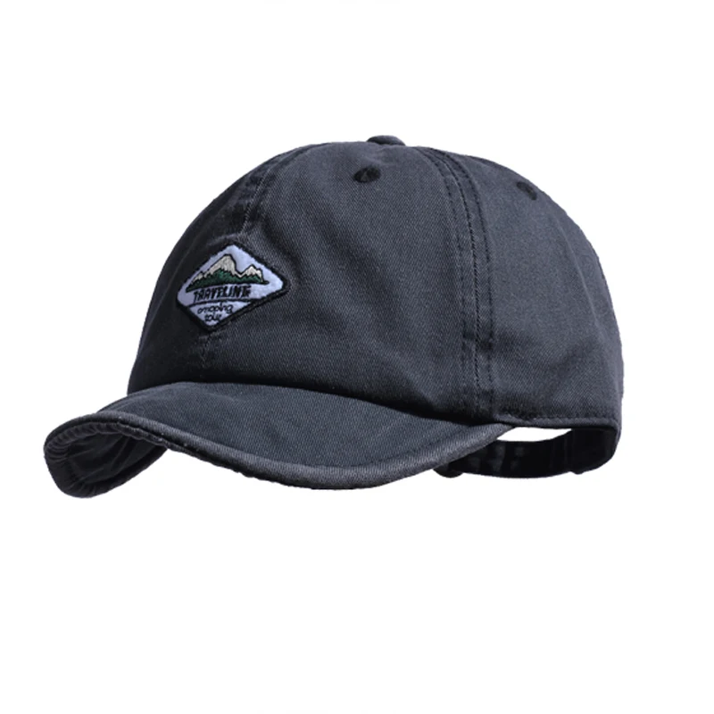 Retro Short Brim Cap Casual Wear Adjustable Sun Hat Soft Brim Baseball Cap Washed to Make Old Soft Top Work Cap Tide