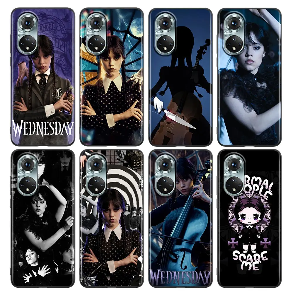 

For Honor 50 Case Honor 50 60 70 Pro 30i 20 20i 10 10i 8X 9X 9A X7 X8 X9 Magic4 Cases Soft Back Cover Tv Series Wednesday Addams