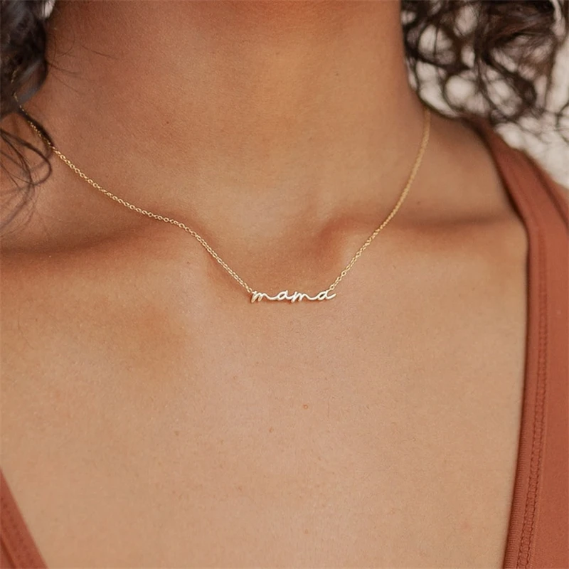 

Custom Handwriting Necklace Name Personalized Necklaces Chain Stainless Steel Charm Jewelry For Women Birthday Gifts Collier