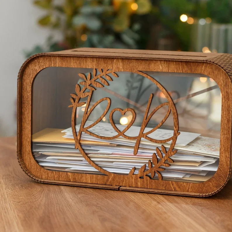 Personalized Keepsake Box Wooden Envelope Box  Money Box For Wedding Custom Wedding Gifts Rustic Wedding Decor