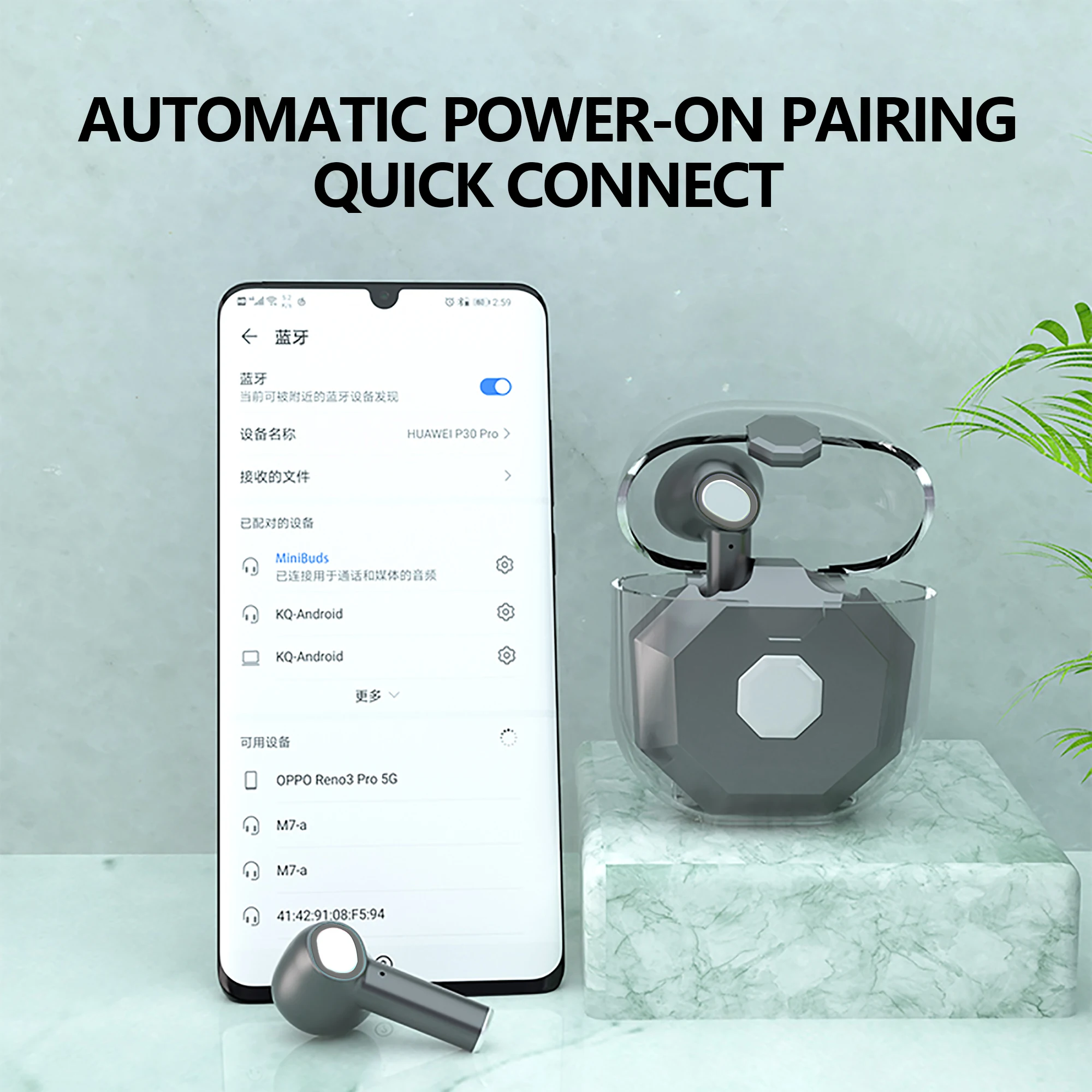 XT3 TWS Bluetooth-наушники Беспроводные стереонаушники 5.0 Сенсорное управление Игровая