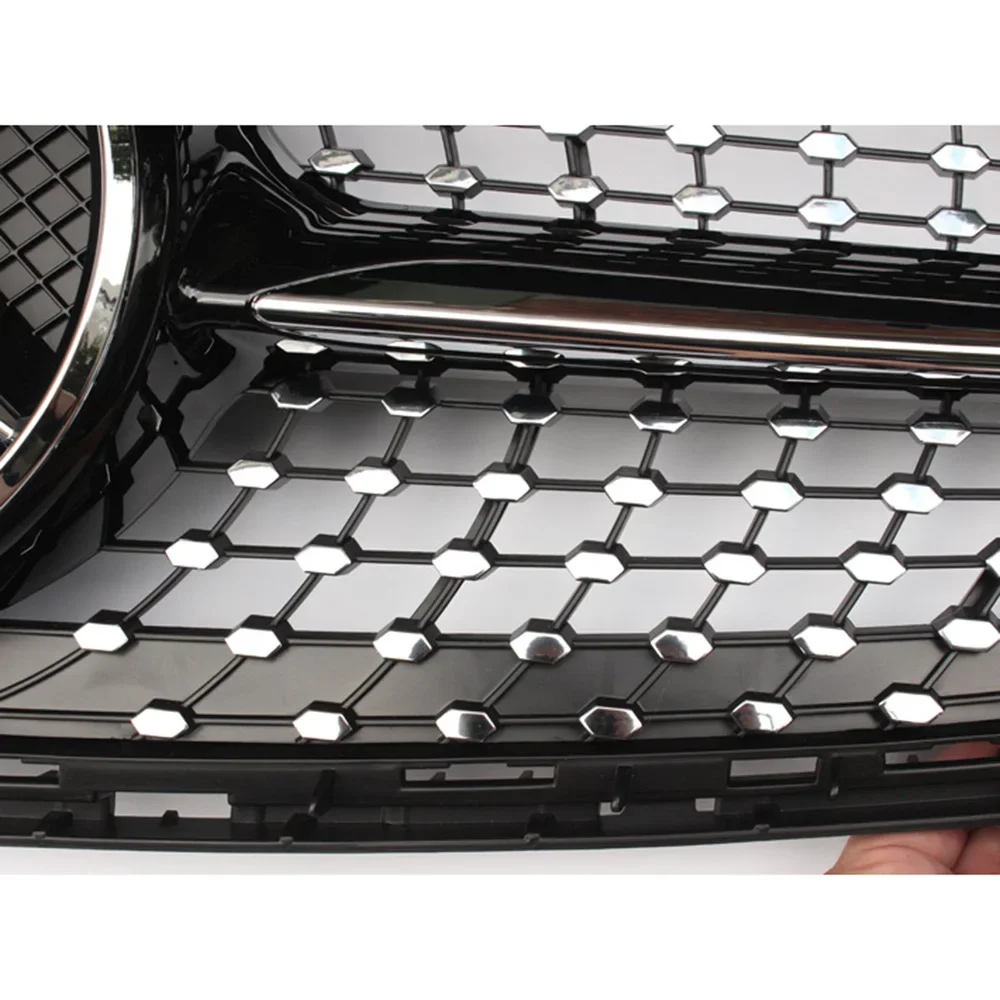 Глянцевая черная передняя гоночная решетка бампера для Mercedes E-class W212 Sedan 4-Door 2014 2015