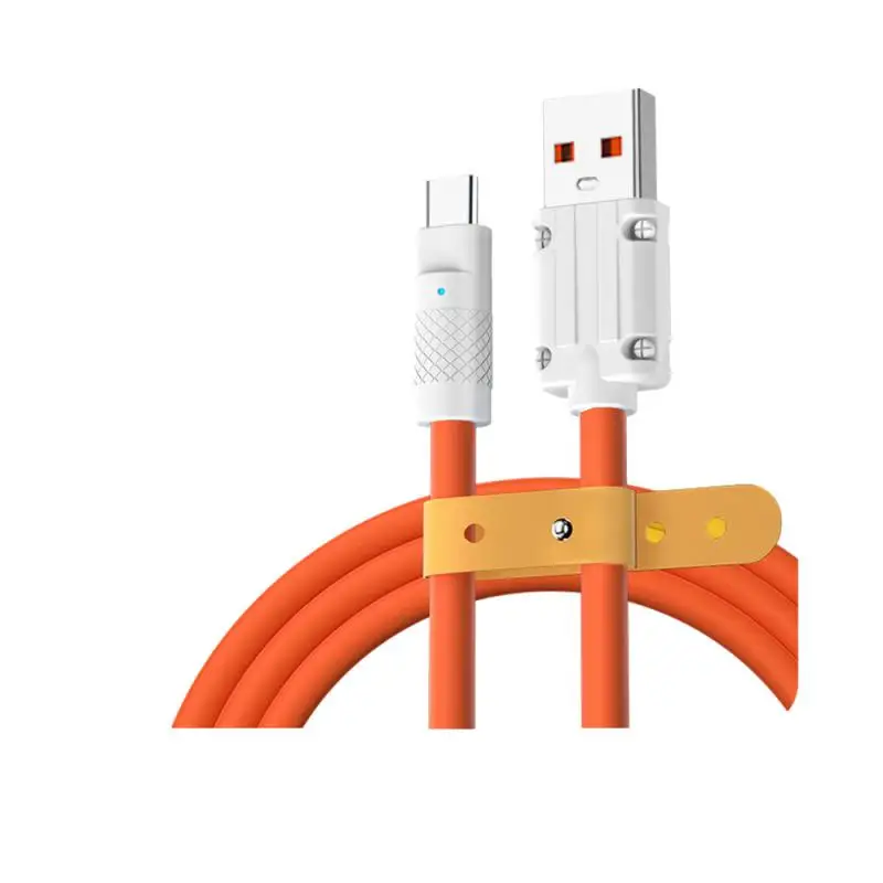 

2.4A Super Fast Charging 120W Liquid Silicone 1M Data Cable Type-C Applicable To Apple Android Xiaomi Phone Watch Charging Cable