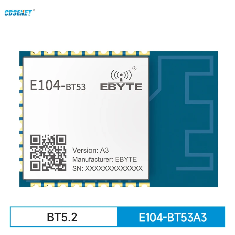 

EFR32BG22 2.4GHz Wireless BT5.2 Blue-tooth Module CDSENET E104-BT53A3 120m 6dBm SMD PCB RF Transceiver Integrated Circuit IoT