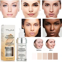 tlm 30ml color changing liquid foundation oil control concealer cream hydrating long lasting makeup foundation