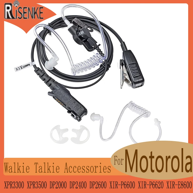 Walkie Talkie Accessories Earpiece Headset Mic for Motorola XPR3300 XPR3500 DP2000 DP2400 DP2600 XIR-P6600 XIR-P6620 XIR-E8600