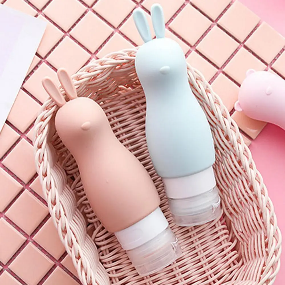 

Portable 90ml Cartoon Bear Rabbit Shape Cosmetic Shower Gel Shampoo Empty Bottle