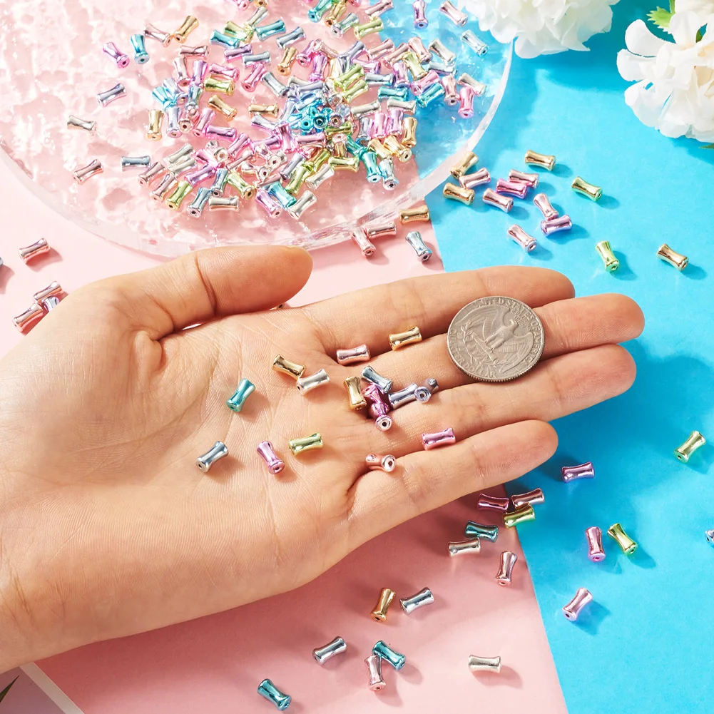 200 шт. стеклянные бамбуковые бусины 8 х4 5 мм