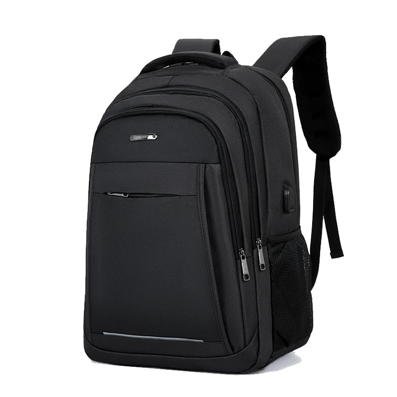 

Large Capacity Men's Backpack Oxford Black Casual Multifunction Backpack Men Laptop 15.6 USB Charging Bagpack