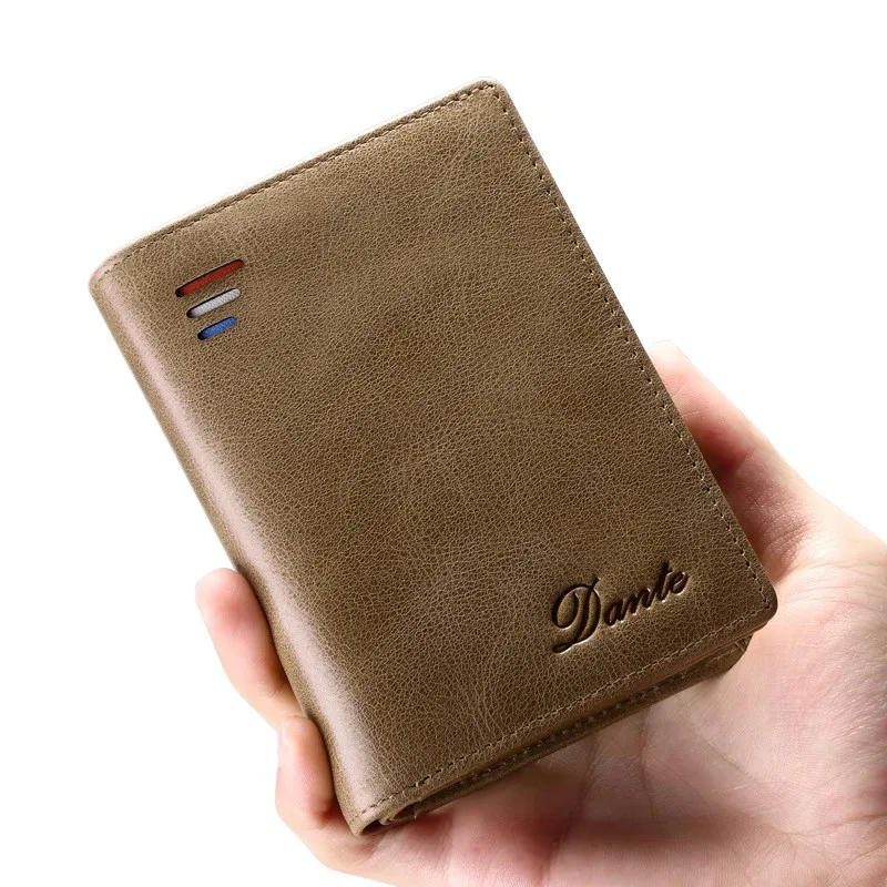

Men's Wallet 2023 New Short RFID Anti-theft Brush Change Zipper Wallet Photo Large Capacity Card Bag