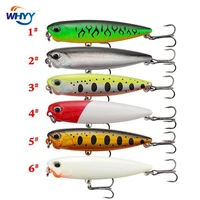 whyy new 6pcslot floating pencil fishing lure topwater dogs hard bass lures wobbler artificial baits fishing tackle pesca