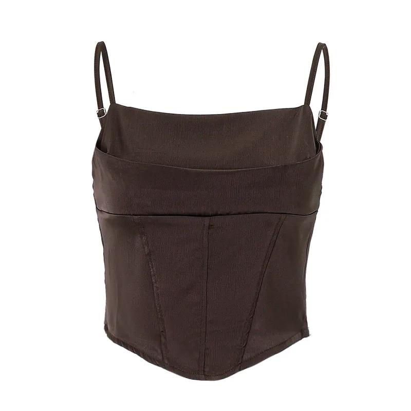  Сексуальная женская майка на бретельках с открытой спиной Design Sense осенняя