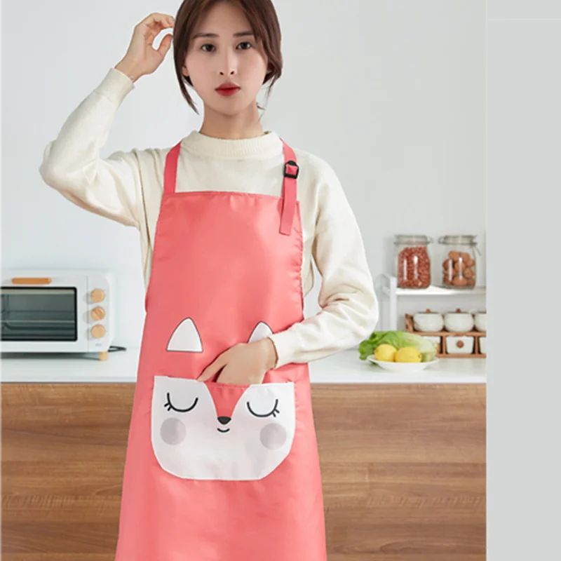 

Новые водонепроницаемые маслостойкие фартуки для кухни с мультипликационным рисунком, милая композитная выпечка, брикет для женской съемн...