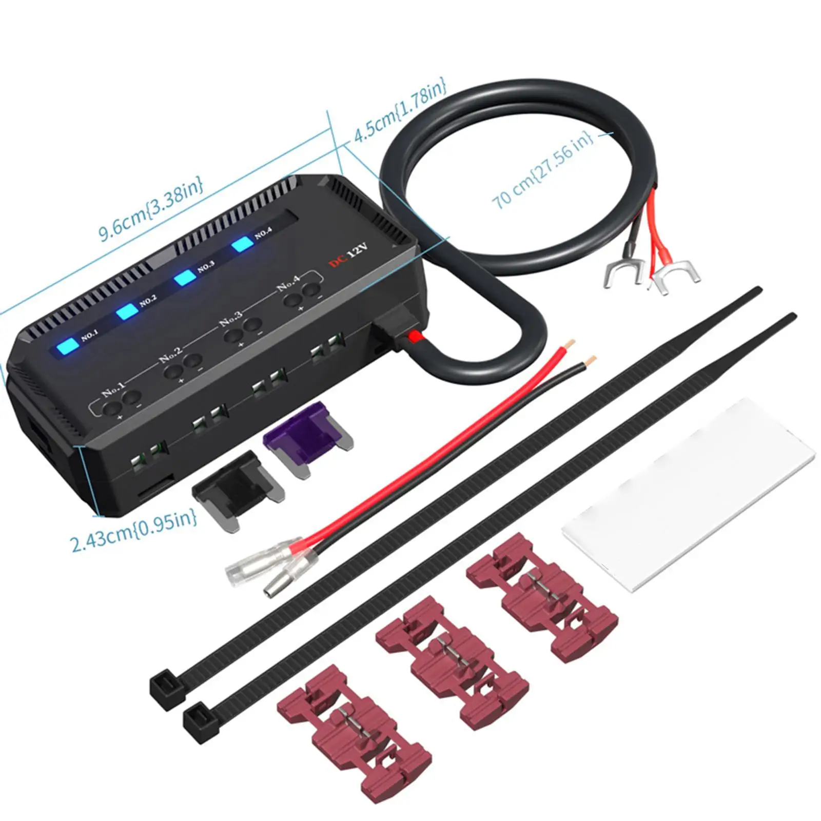 Держатель блока предохранителей лезвия предохранителя 12 В с защитной крышкой