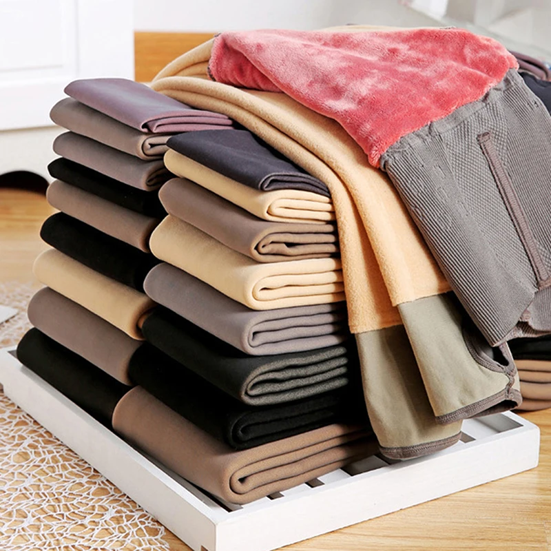 

Зимние теплые леггинсы, женские повседневные утепленные леггинсы с высокой талией для девочек, эластичные леггинсы с эффектом пуш-ап для же...