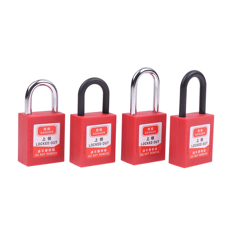 

Security padlock engineering lock plastic shackle steel 25mm 38mm nylon non conductive safety padlock