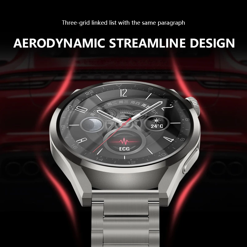Фото Роскошный титановый ремешок 22 мм для Huawei Watch Ultimate 5Pro 4Pro 46 мм, браслет для Huawei Watch GT5 GT4 3, ремешок для быстрого удаления №5
