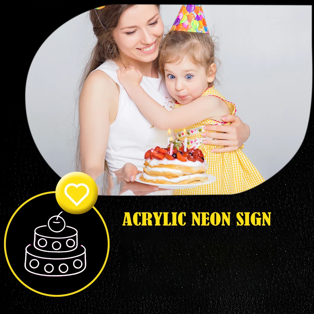 

LED Sign Light Acrylic Festival Birthday Bedroom Kitchen Decoration Lamp