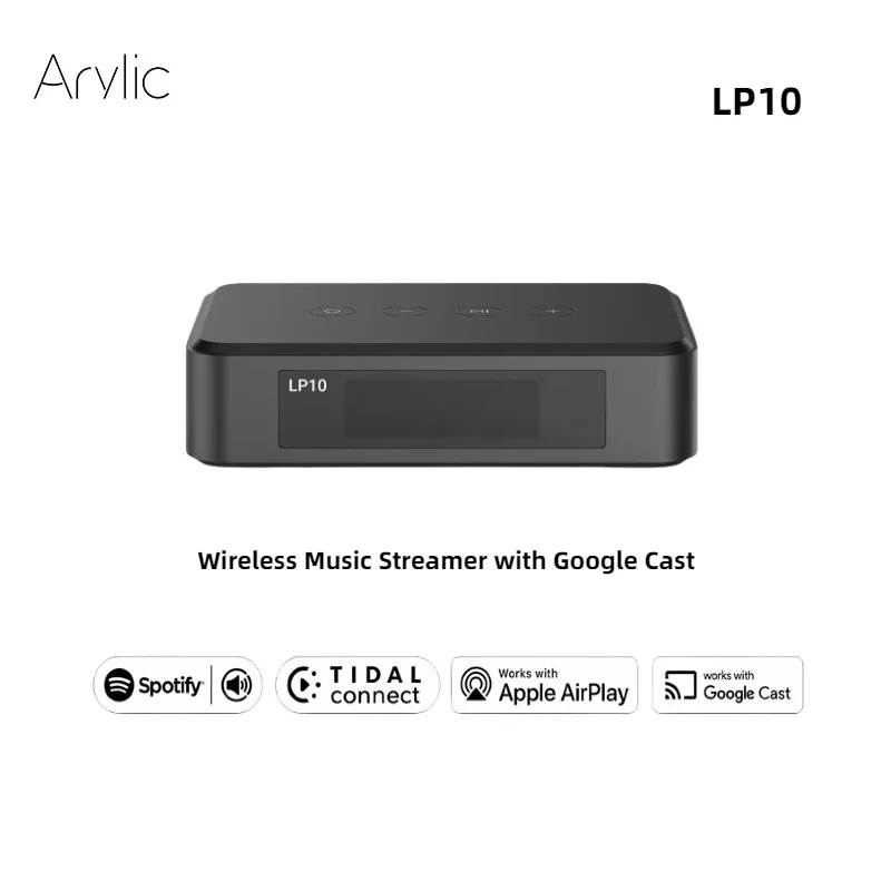 Фото Беспроводной музыкальный стример Arylic LP10 с Google Cast Stream от любимой панели дисплея приложения с цифровым и аналоговым выходом для нескольких комнат №1